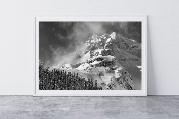 Joffre Peak, Duffey Lake Road - Black and white mountain landscape photography prints