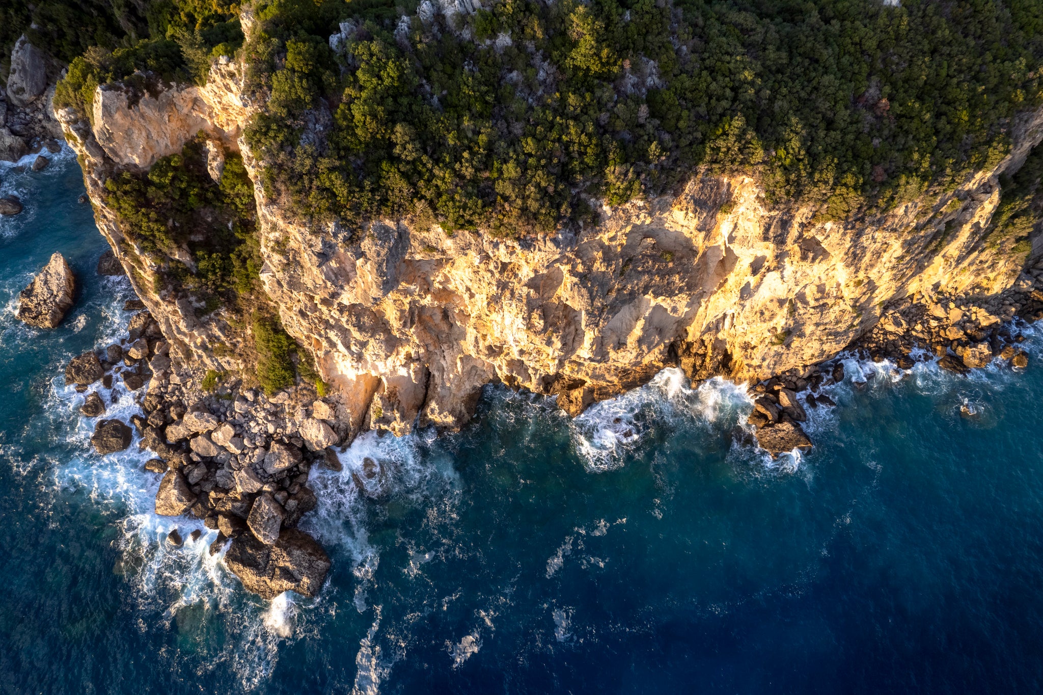 Calming fine art with blue and green tones. Art from the Greek Islands.