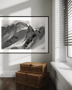 Iconic ski photography from the Tantalus Range in Squamish, BC, Canada.