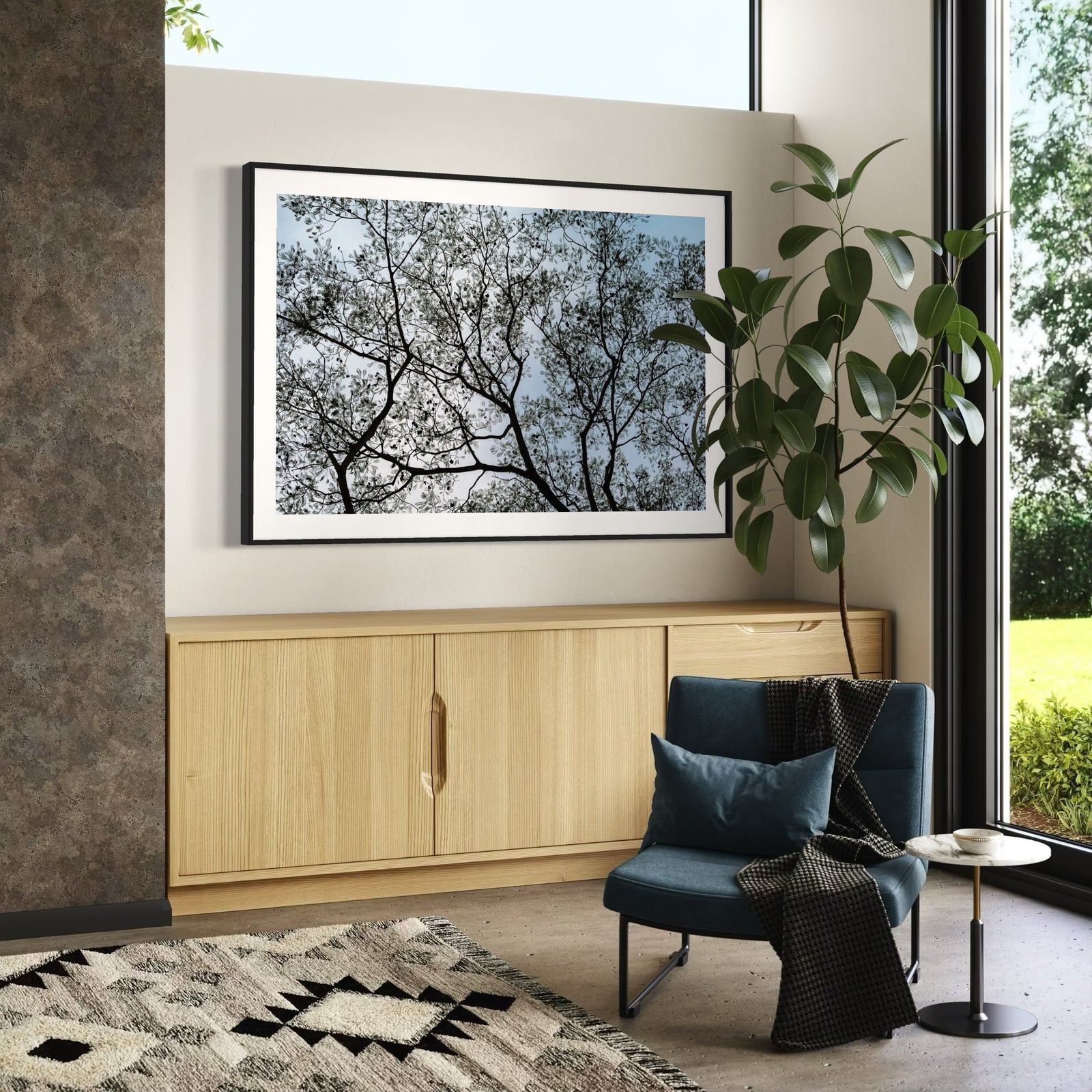 Silhouetted jungle canopy art for home and office. Unique award winning fine art photography
