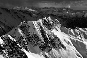 Dramatic late afternoon light across the Tantalus Range. Fine art print.