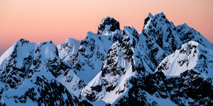 Iconic mountain photography from the Tantalus Range in Squamish, BC, Canada. Large format mountain wall art.