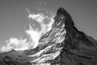 Majestic Matterhorn, black and white portrait of the Matterhorn, limited edition fine art print by Mike Crane *