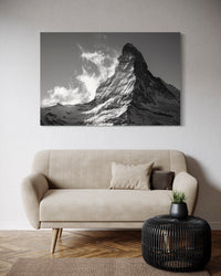 Majestic Matterhorn panorama framed above a sofa