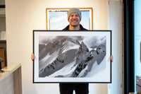 Architectural Statement piece mountain art by Mike Crane. Tantalus collection available up to 58" x 87"