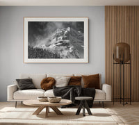 Black and White Mountain Art