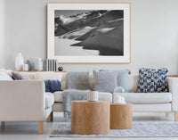 Black and white fine art mountain print of Blackcomb backcountry, Whistler BC. Available in large sizes up to 48x72