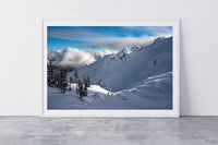 Callaghan Country framed print leaning against a studio wall