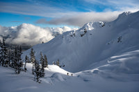 Callaghan Country, snow-covered valley and forest in the Coast Mountains, limited edition fine art print by Mike Crane *