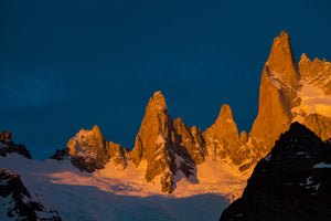 First light on the Fitz Roy Range - Mike Crane Photography